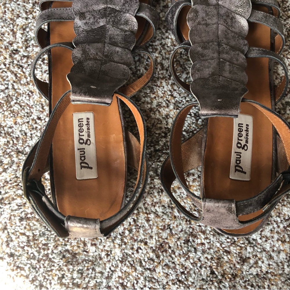 Paul Green Metallic Bronze Strappy Coastal Resort Comfort Sandals Women Size 7.5 - Picture 7 of 10